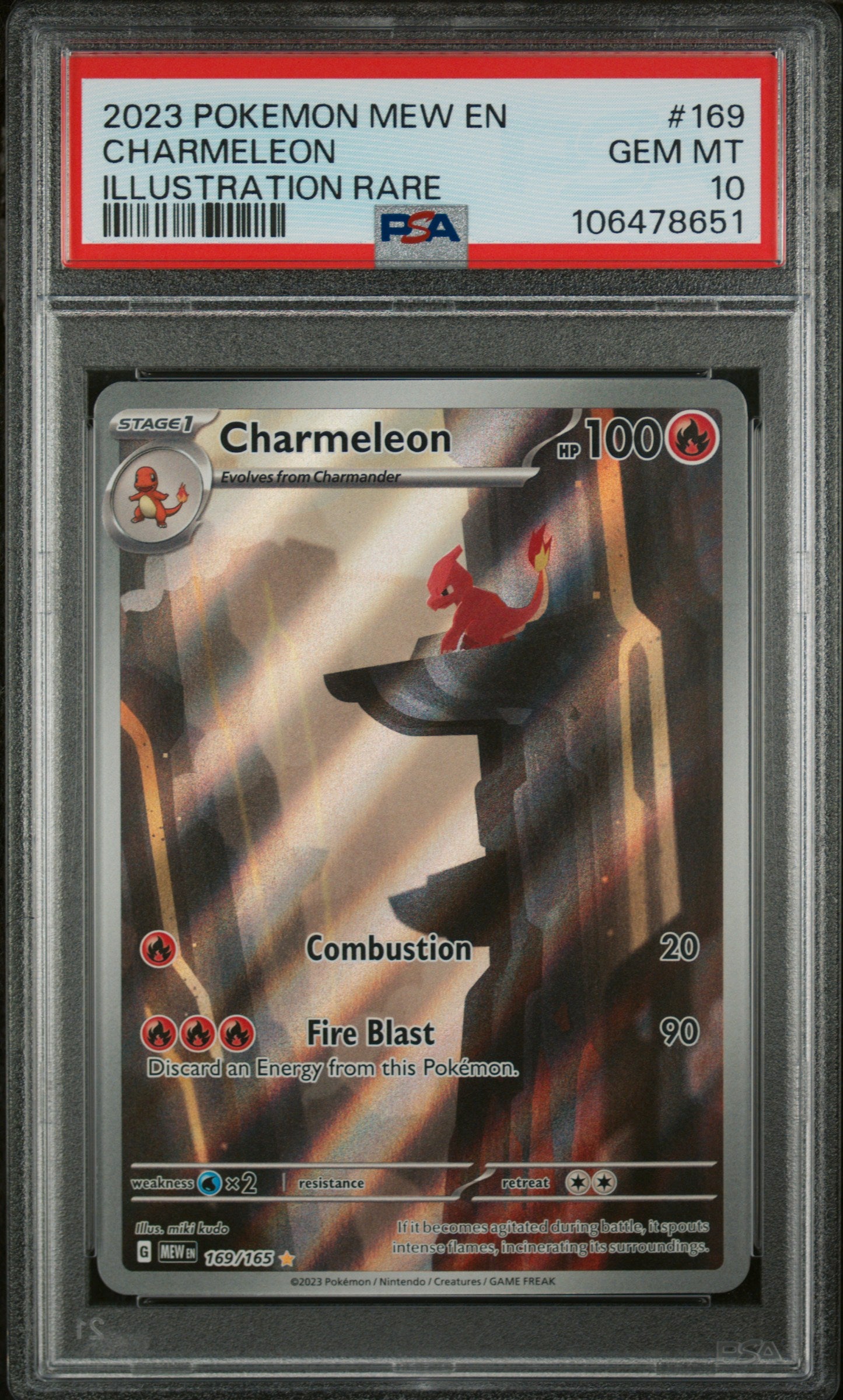 Charmeleon - 151 Mew EN #169/165 - Illustration Rare (PSA 10)
